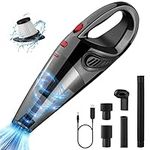 UXWEN Handheld Vacuum, Mini Hand Held Vacuuming Cordless Rechargeable Dust Busters, Car Hoovers Powerful with HEPA Filter