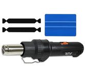 VViViD REV Inline Design Corded Electric Heat Gun for Automotive Vinyl Wrap Including 3M Blue Application Squeegee & 2X Black Felt Safety Decals