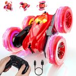 MaxTronic RC Stunt Car With LED Light, 2024 New Direct Charge Remote Control Cars 2 Sided 360 Rotation 4WD, 2.4Ghz Multiplayer Fun, Toy Gifts for Boys Girls Kids Age 3-12