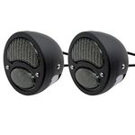 FATECIM 2Pcs Vintage Duolamp LED Tail Light 12V Rear Stop Indicator with Turn Signals and License Plate Lamp Smoke Lens Universal for Ford Model A Hot Street Rat Rod Classic Custom Cars Trucks (Black)