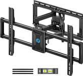 Pipishell Full Motion TV Wall Mount for 42-85 inch Flat Screen LED TV up to 132lbs Swivel Dual Articulating Arms Tilt TV Mount, Tool-Free Tilt TV Bracket Max VESA 600x400mm, Fits 8” 12” 16" Wood Studs