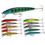 RAJry Fishing Lure Hard Bait Plastic Fishing Lures Length 12cm, per pcs 8 g Pack of 5 Pcs.(Note:-Any 5 Fishing Lures)