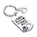 Not Sisters By Blood But Sisters By Heart Best Friends Keychain Friend Gifts Keyring Friendship Keyrings Sister Presents for Birthday (Not Sisters By Blood)