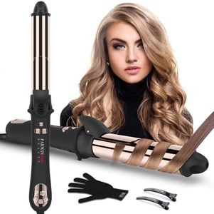 360° Rotierender Lockenstab Automatisch, PARWIN PRO BEAUTY Lockenstab Curling Iron 32mm, Nano-Titan-Beschichtung, Hair Curler mit LCD Display, 120-210℃