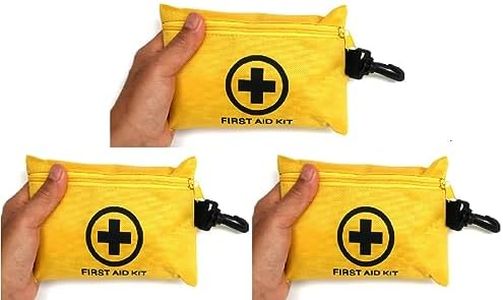 3 Packs Galaxy 151 Pcs First Aid Kits Small for Survival Emergency Trauma Military Tactical Medical School Office Home Hunting Camping Hiking Fishing Outdoor IFAK EMT Yellow Bag