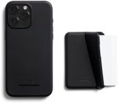 Bellroy Mod Phone Case + Wallet for iPhone 15 Pro Max (Slim Leather iPhone case, Phone Wallet) - Black (Retrofit) - with Button add-on