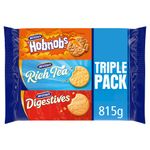 McVitie's Selection Triple Pack - Original Digestives & Rich Tea & HobNobs Biscuits - 815 g