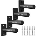 MIUONO Weight Plate Holder, Wall Mounted Weight Rack Storage for 2" Olympic Weight Plate, 4 Pack Home Gym Organizer