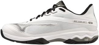 Mizuno Men's Wave Exceed Light 2 Ac Tennis Shoe, White-Metallic Grey, 11