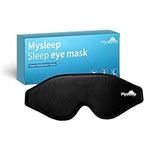 Mysleep - Sleep Mask 100% Blackout – Eye Mask for Men and Women – Comfortable for Best Sleep – for Sleep at Night Or Travel – Zero Pressure On Eyes (Black)