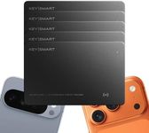 KeySmart SmartCard (Gen 3) MFI-Certified Wallet Tracker Card, Dual Network Compatible with Apple Find My & Google Find Hub, Rechargeable GPS Item Finder, Tracking for Luggage Tag, Waterproof, 5 Pack