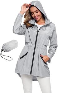Avoogue Rain Jacket Womens Waterproof with Hood Lightweight Rain Coat for Women Packable