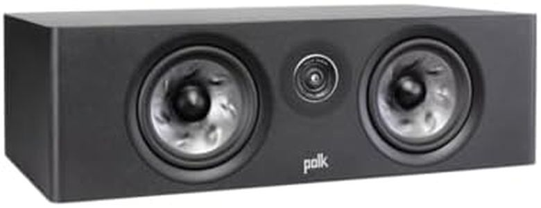 Polk Audio Reserve Series R400 Large Center Channel Loudspeaker, 1" Pinnacle Ring Tweeter & Dual 4" Turbine Cone Woofers, Hi-Res Certified, Dolby Atmos & IMAX Enhanced, Wall Mountable, Black