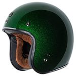 TORC (T50 Route 66 3/4 Helmet with Super Flake Speciality Paint (Limecycle Green, X-Small)