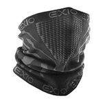 EXIO Winter Neck Warmer Gaiter/Balaclava (1Pack or 2Pack) - Windproof Face Mask for Ski, Snowboard, 1. Black/Grey (1pack), Free size