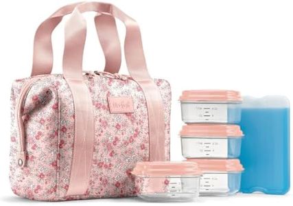 Fit & Fresh Remi Lunch Bag for Women Work – Neoprene Lunch Tote with Containers & Ice Pack, Reusable Meal Prep Lunch Box, Large Capacity, Machine Washable