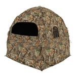Ameristep Doghouse Lightweight Durable Hunting Spring Steel Ground Blind with 8 Windows & Backpack Carrying Case - 2 Hunters Concealment - Easy Setup & Takedown - Canada Compliant