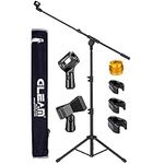 GLEAM Microphone Stand - Tripod Boom Mic Stand with Carrying Bag and Screw Adapter (Tripod)