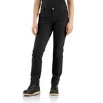 Carhartt Women's Rugged Flex Relaxed Fit Canvas Work Pant, Black, 10