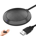 MTFY USB Microphone,Portable Omnidirectional Condenser Conference Microphone for Computer, Laptop,Desktop,Mac, Perfect for Skype, Meeting, Video chatting,VoIP Calls