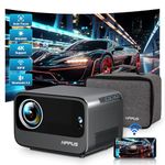 [Auto Focus/Keystone]HIPPUS Outdoor Bluetooth Projector with WiFi6 , 1080P Native 500 ANSI,Object Avoidance, and Screen Adaption