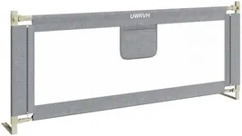 UWRVH Bed Rails for Toddlers，Toddler Bed Rails，Bed Rail for Baby - Adjustable Height Bed Guard with Child Safety Lock, Universal Fit for King/Full/Twin Beds (Grey, 1 Side 78.7Inch)