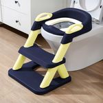 StarAndDaisy Potty Seat for Kids 1-3 Years | Toilet Seat for Kids with Height Adjustable & Removable Soft Cushion, Fits All Western Toilets seat (Blue Yellow)