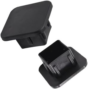 Esforzarse 2 Pcs Black Tow Receiver Tube Plug Cap, 2 inch Trailer Hitch Tube Cover Plug Cap, Trailer Hitch Cover Tube Plug Insert for Ford Toyota Chevrolet Jeep Dodge ect.