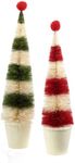 Department 56 Snowpinions Striped Sisal Tree (Set of 2)
