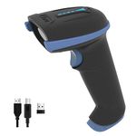 Tera 2D QR Barcode Scanner Wireless USB Wired 1D 2D Handheld Cordless Bar Code Reader for Digital/Printed Barcodes Works with Windows Mac Linux, D5100