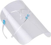 Pack of 50 Full Face Protector Shield Visor with Glasses Frame Splash Shield Comfortable Business Visors with Glasses UK Seller) Transparent Face Visor for Business and Hairdresser. Anti Fog
