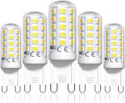 Bonlux G9 LED Bulbs Dimmable, 4W Natural White 4000K G9 LED Capsule Light Bulbs Equivalent to 40W G9 Halogen Bulb, No Flicker, Energy Saving G9 Light Bulb for Chandelier, Crystal Lamp (5-Pack)