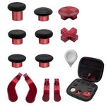 Easegmer Plating Elite Series 2 Kits - 13 in 1 Metal Interchangeable 6 Swap Thumbsticks Joysticks, 4 Trigger Paddles and 2 Dpads for Elite Series 2 Xbox One Controller (Red-Plating)