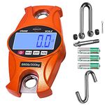 Digital Professional Crane Scale Hanging 660 Lb 300 Kg with Accurate Reloading Spring Sensor for Hunting, Fishing, Farm (Burnt Orange)