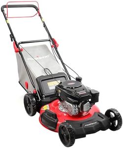 PowerSmart Self Propelled Gas Lawn Mower, 21 in. 170cc OHV Engine with High Wheel RWD 3-in-1, Oil Included