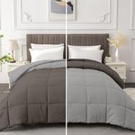 Razzai All-Season Comforter 220 GSM | Super Soft Fluffy & Lightweight Comforter Double Bed Comforter (90" x 100" Inches/228cm x 254cm) - Double Bed Comforter | Silver & Dark Grey