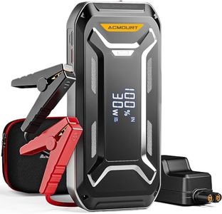 Acmount 5000A Jump Starter Power Pack, 12V Car Battery Booster Jump Starter for All Petrol and 10.0L Diesel Engines, Portable Jump Starter with Large LCD Display, USB Quick Charge and LED Light