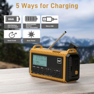 Dab Solar Hand Crank Radio – 5000mAh Emergency Portable Power