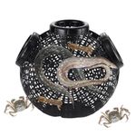 Portable Crab & Eel Trap - 3 Hole Fish Cage for Minnows, Crawdads, Shrimp & More