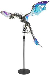 3D Metal Puzzle for Adults - Bloodthirsty Aurora Dragon Model Kit, 3000+ Pieces, 126cm Long - Mechanical DIY Assembly for Collectors