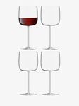 LSA International Borough Wine Glass 450 ml Clear | Set of 4 | Dishwasher Safe | BG13, Red,white