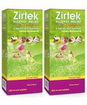 Zirtek Allergy Relief 200 ml Syrup |Pack of 2 |Hayfever, Dust, Pets, and Hives | Antihistamine Solution | antihistamine for Adults and Children Over 6 Years