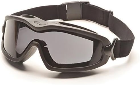 Pyramex V2G-Plus Goggles Black Strap/Gray Dual AF Lens