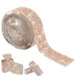 MAYCREATE® 1Roll Self Adhesive Crystal Rhinestone Ribbon Diamond Bling Tape, Rhinestones Strips Sticker for Arts Crafts Wedding Birthday Party DIY Event Car Phone Decoration