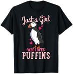 Puffin Iceland Just a Girl Who Loves Puffins T-Shirt