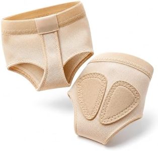 Dance Foot Thongs for Women & Girls – Stretch Half Sole Ballet Shoes, Non-Slip Turning Pads for Contemporary, Jazz & Pirouette (X-Large) Beige