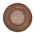 Caspari 13-inch Brown Rattan Table Charger