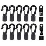 ULTECHNOVO Bungee Shock Cord Hooks Elastic Cord Terminal Ends Shock Cord End Hooks Plastic Lashing Hook for Kayaks Boat Elastic Cord Rope 12pcs (TypeA and TypeB)