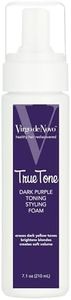 Virgo de Novo Dark Purple Toning & Styling Foam - Brightens Blondes - Brondes - Removes Dark Yellow & Brassy Tones on Balayaged, Bleached, or Highlighted Hair - Adds Natural Body - 7.1 oz