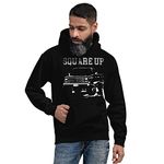 Square Body Chevy Truck USA Squarebody Pickup American Unisex Hoodie, Black, X-Large